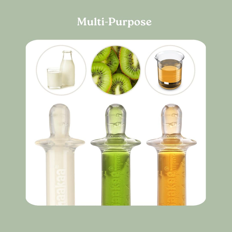 [Australia] - Haakaa SqueezieDOSE Silicone Liquid Dispenser (8ml) ‚Äì Multi-Purpose Baby Feeding Syringe/Liquid Medicine Dispenser ‚Äì Accurate Dosing for Kids‚Äô Medication 0 Month + 