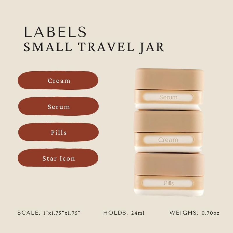 Leakproof Travel Toiletry Bottles Set | Stackable TSA Approved Reusable Containers | 3 Sizes 3oz, 2oz, 1oz | Travel Size Bottles for Shampoo, Lotion, Toiletries (3 Small (1 oz)) 3 Small (1 oz)