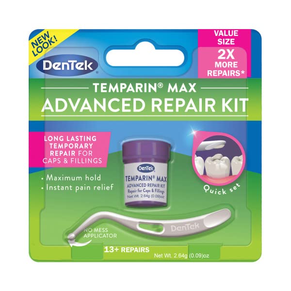 DenTek Temparin Max Caps & Fillings Repair Kit 2.64g 0.09 Ounce (Pack of 6)