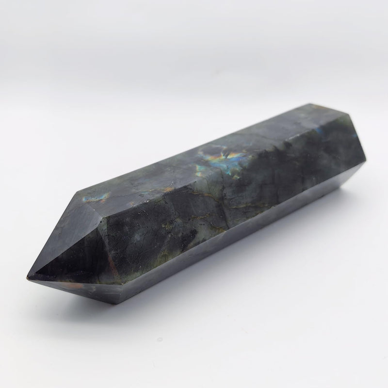 Labradorite Crystal Tower 6 Faceted Healing Crystal Point Wand 1-1.5 Lbs Quartz Tower Large for Meditation Reiki Collection Labradorite 1.0-1.5 Pound