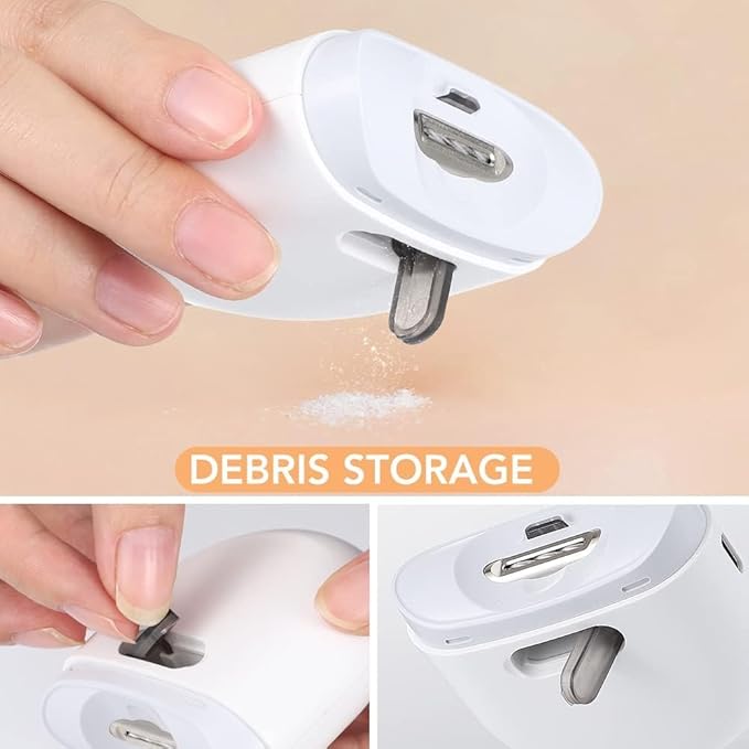 [Australia] - Electric Nail Clippers,Cordless Curved Design, Automatic Nails Blanking Sanding, No Noise, One-Key Operation Portable Nail File for Children Elderly Adults Manicure 