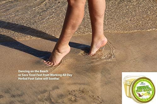 [Australia] - Creation Farm Foot Salve Herbal Balm Cream - Balsamo pomada crema herba de Los pies featuring Peppermint, Tea Tree plus 10 botanicals 4 Ounce (Pack of 1) 
