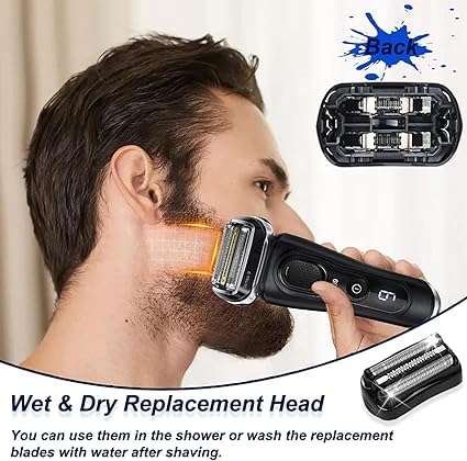 [Australia] - 2 Pack Replacement Black Series 3 32B Electric Shaver Heads Compatible with Braun S3 3040s 3000s 3050cc 3010s 3070cc 3080s 3090s 310s 3020s 330s 370cc-4 380s-4 