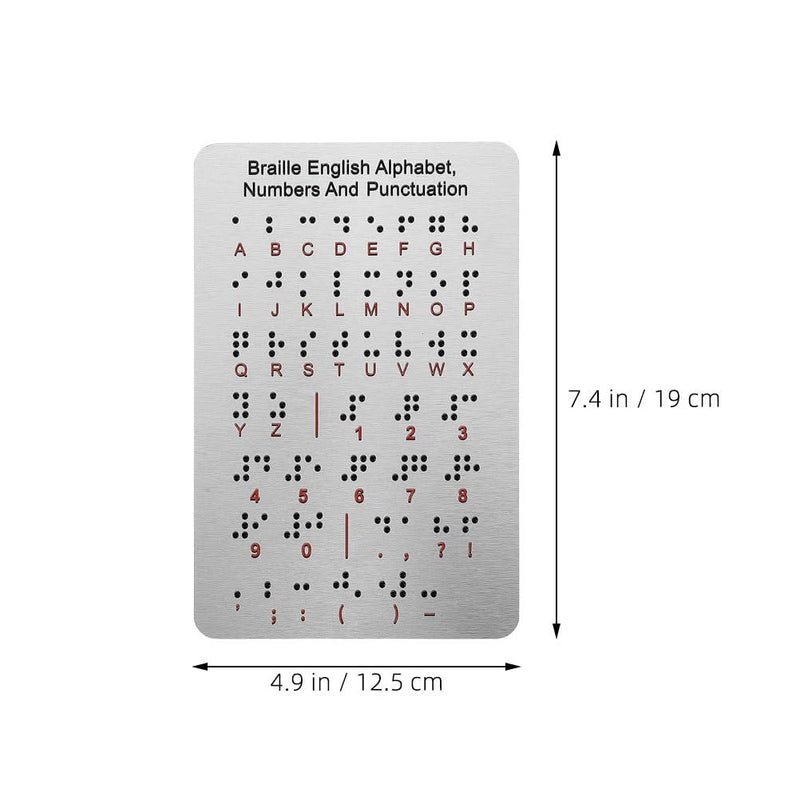 BESTonZON 2 Pack Braille Alphabet Boards with Raised Dots for Letters Numbers Punctuation - Tactile Braille Learning Aid for Blind Children Beginners at Home and School