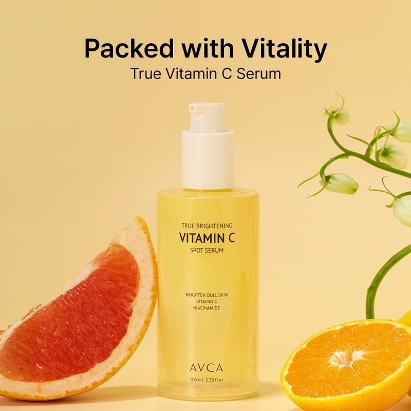 AVCA Vitamin C Brightening Serum 100ml(3.38 fl. oz) – Niacinamide Dark Spot & Even Tone, Antioxidant Face Serum for Dull Skin, K-Beauty, Fragrance-Free