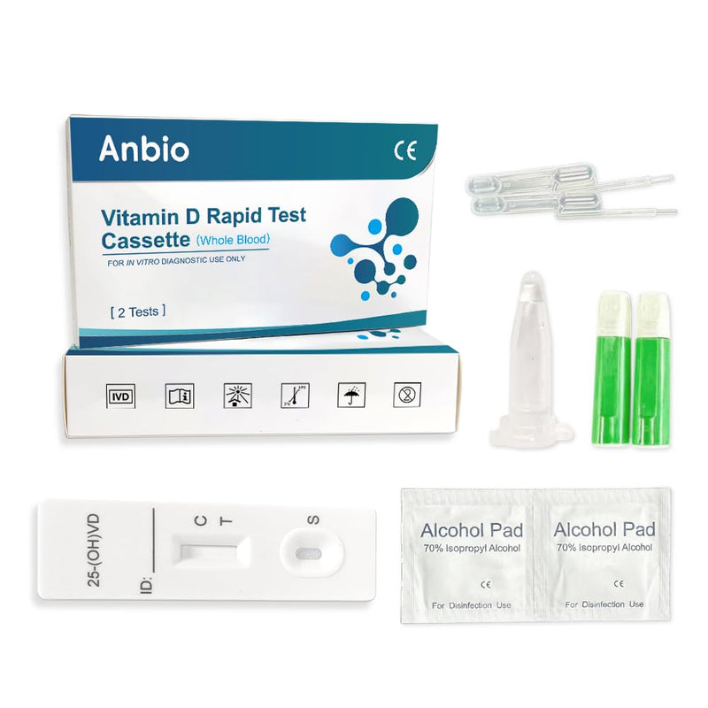 2 x Vitamin D Test Kit for Home Self Vitamin D Level Insufficiency Deficiency Testing Kits
