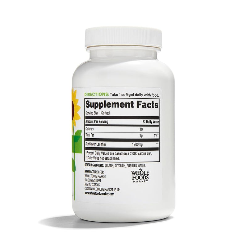 [Australia] - 365 by Whole Foods Market, Sunflower Lecithin, 90 ct 90 Count (Pack of 1) 
