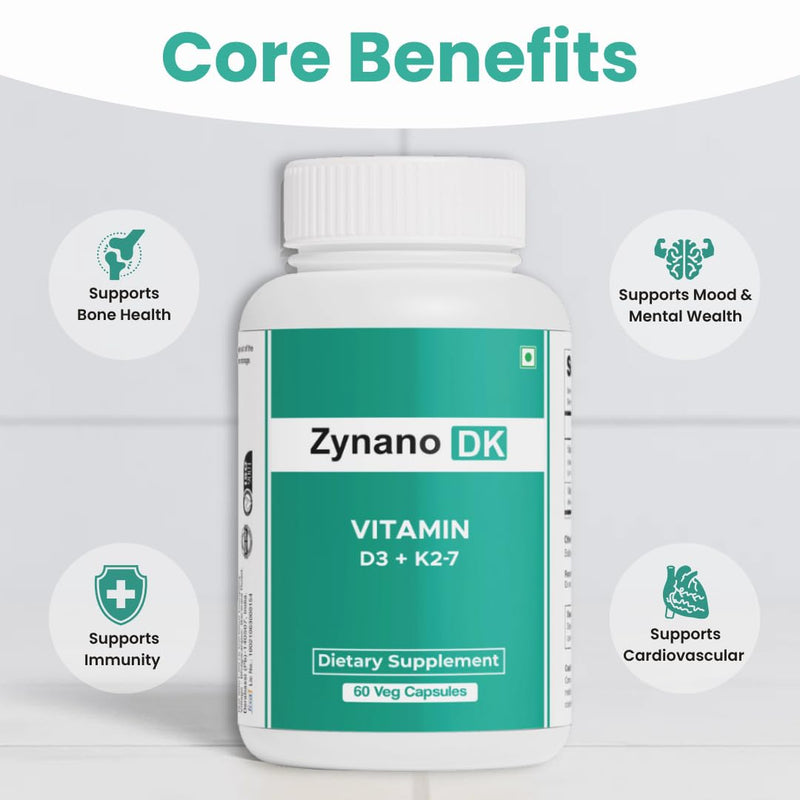 DK | Vegan Vitamin D3 10000 IU, Vitamin K2 120 Mcg with MCT Powder, Vegetarian Vitamin D3 K2 for Women and Men,Lichen Vitamin D3-60 Gluten Free Capsules