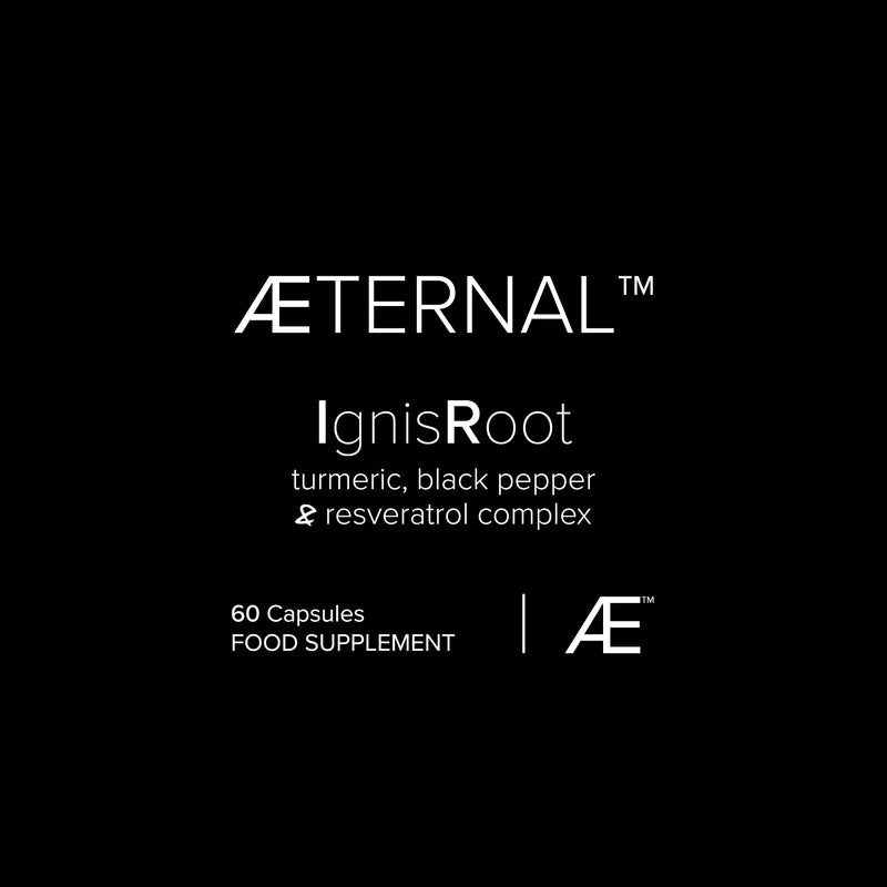 Turmeric Root & Botanical Antioxidant Complex with Black Pepper & Resveratrol | Antioxidant Balance for Joint Mobility & Healthy Ageing | Vegan Non GMO | 60 Capsules | Made in UK | IgnisRoot 1 count (Pack of 60)