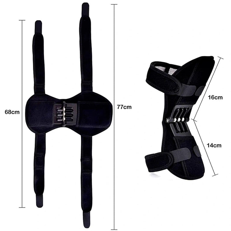 2025 Power Knee Braces Joint Support with 4 Spring, Adjustable Knee Stabilizer Pads for Sports, Knee Support for Pain Relief 2 Pack