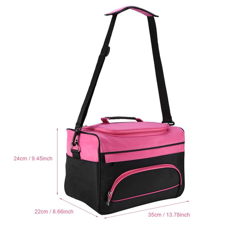 xuuyuu Hairdressing Tool Salon Case, Portable Travel Cosmetic Organizer Handbag Hair Equipment Carrying Case Mobile Large Capacity Cosmetology Organizer with Strap for Hair Stylist Shoulder Carrying