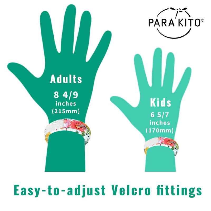 [Australia] - PARA'KITO Mosquito Repellent Bracelets + Refill Pellets Bundle, Mosquito Bracelets, Peppermint Oil, DEET Free Mosquito Repeller, Hiking Accessories, 2 Wristbands & 2 Refills (Black + Stars) Black/Stars 