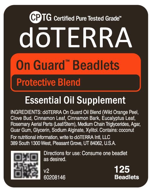 doTERRA On Guard Essential Oil Protective Blend Beadlets 125 ct (2 Pack) 125 Count (Pack of 2)