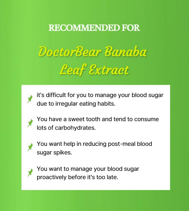Banaba Leaf Extract Tablets with Chromium and Vitamin D, Daily Glucose Support Supplement, 500mg Tablets, 30 Count, Made in Korea