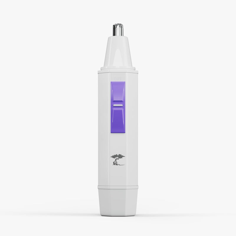 ToiletTree Products Nose Hair Trimmer for Women with LED Light - with Stainless Steel Blades, Water Resistance - Ear Nasal Hair Cutter/Removal White 1 Count (Pack of 1)