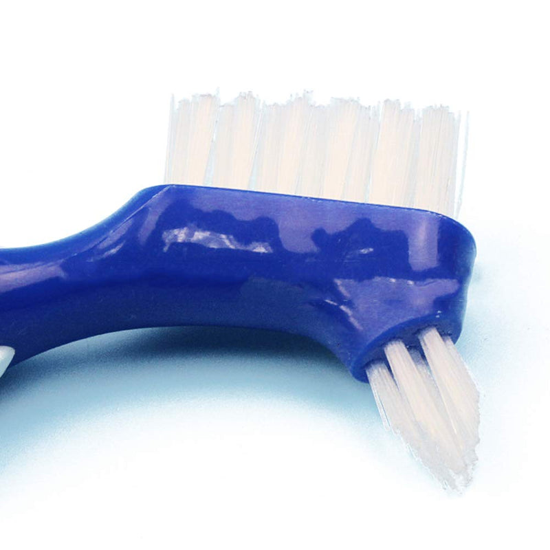[Australia] - Denture brush, 3 hard brushes for dentures, denture cleaning toothbrush set, portable ergonomic denture cleaning brush, multi-layer bristle toothbrush for denture care 