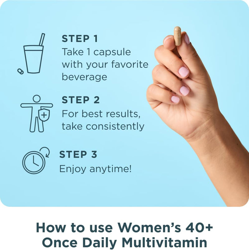 Ancient Nutrition Methylated Multivitamin for Women 40+, Once Daily | Once Daily, Magnesium, Methylated Vitamin B, C, K2, Folate and Iron Supplement, 30 count Women's Once Daily 30 count