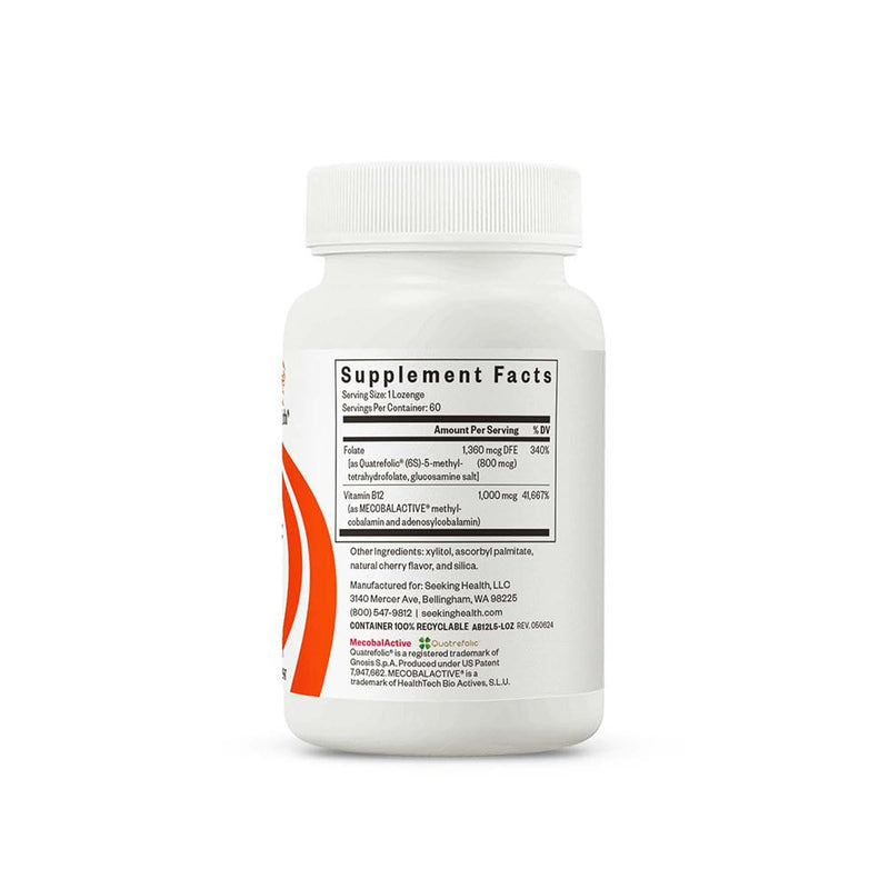 Active B12 with L-5-MTHF, Cherry - 60 lozenges