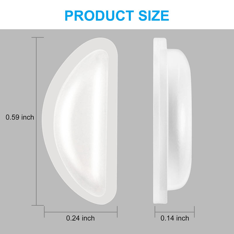 [Australia] - Eyeglass Nose Pads, Comfort Soft Silicone Glasses Nose Pad, Anti-Slip Heighten Air Chamber Glasses Grips for Eyeglasses and Sunglasses, with Sticky Backing (10 Pairs, Clear) 10 Clear Pairs 