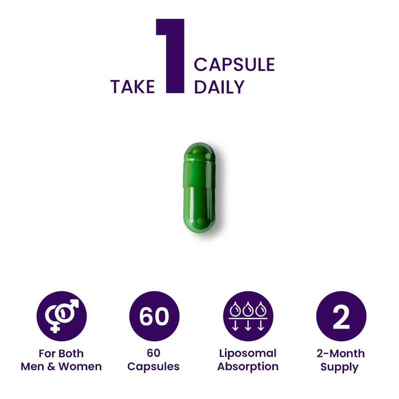 ZeroHarm L-Glutathione with Acerola Cherry, Vitamin E & Biotin – Immune, Skin & Antioxidant Support – Liposomal Absorption – Powered by Real Food Ingredients – 60 Vegan Capsules