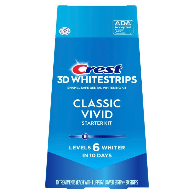 [Australia] - Crest 3D Whitestrips Whitening Starter Kit ‚Äì Teeth Whitening Kit, 10 Treatments, Each with 1 Upper/1Lower, 20 Strips ‚Äì Crest 3DWhite Teeth Whitening Strips 