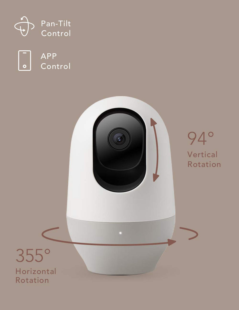 [Australia] - nooie Baby Monitor, WiFi Pet Camera Indoor, 360-degree IP Camera, 1080P Home Security Camera, Motion Tracking, Super IR Night Vision, Works with Alexa, Two-Way Audio, Motion & Sound Detection 1 pack 