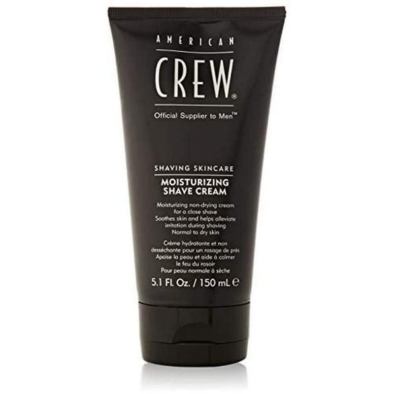 [Australia] - AMERICAN CREW - Moisturizing Shave Cream, 150 ml, foaming shaving cream with avocado oil & aloe vera, care product with vitamins for dry & sensitive skin, prevents irritation 150 ml (pack of 1) 