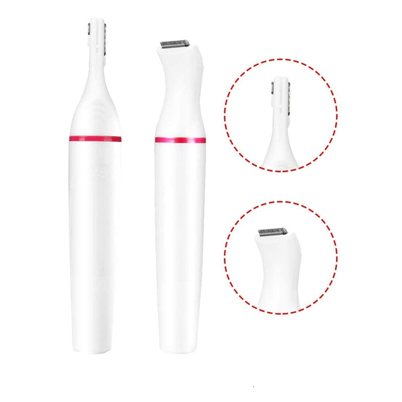 [Australia] - Electric Shaver for Women, 2 in 1 Eyebrow Razor and Painless Eyebrow Epilator for Face Eyebrow Lip Nose Legs Armpit Bikini Electric Shaver 