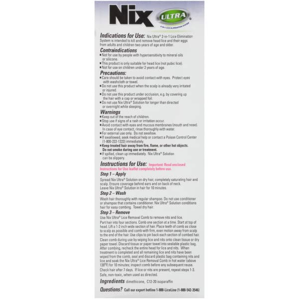 [Australia] - Nix Ultra 2-in-1 Lice Treatment - 3.4 oz, Pack of 2 