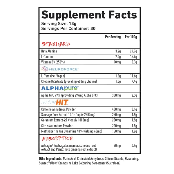 TWP Nutrition Platinum Series LFT V2, High Stim Strong Pre Workout, 390g and 30 Servings, 9 Great Flavours (Fantasy Twist) Fantasy Twist