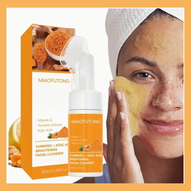 Lemon Turmeric Soap Wash and Care 8Piece Set Facial Cleanser & Soap Bar,Face & Body Cleanser, Face Wash and Natural Handmade for All Skin Types Bring a Bubble