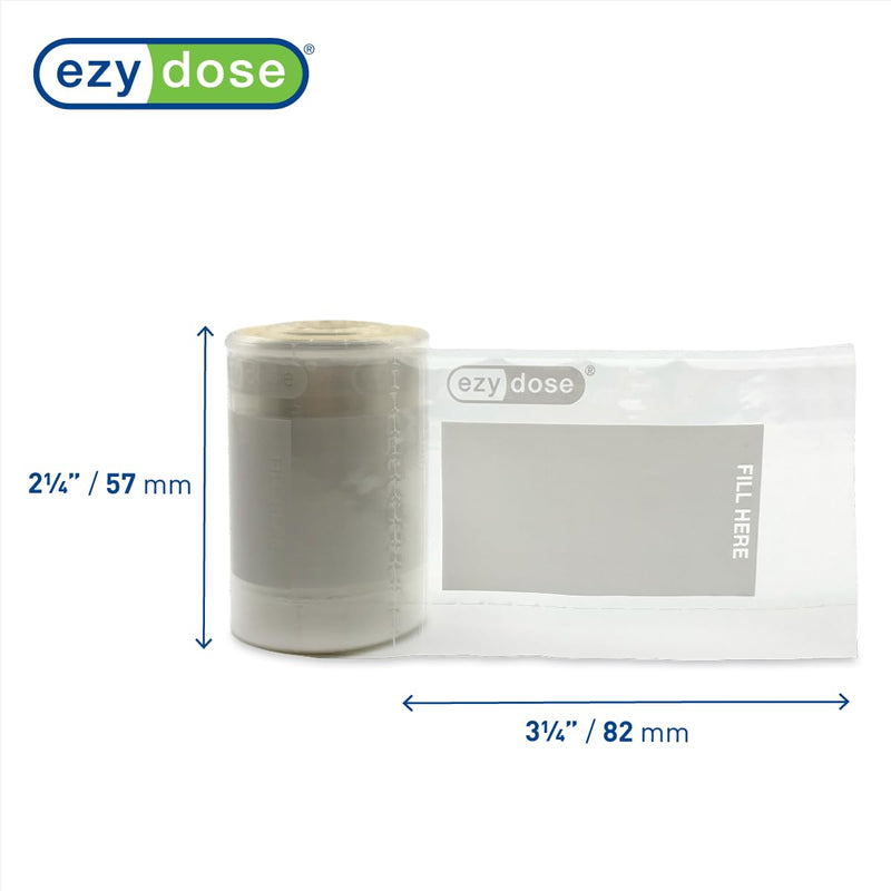 Ezy Dose Disposable Pill, Vitamin, and Medicine Organizer Pouches, Pocket Sized and Easy to Use Seal Bags, 400 Count, BPA Free Bag Refills 400 Count White