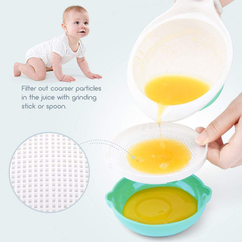 [Australia] - Versatile Baby Food Maker Set - Toddler Food Mills with Mash Bowl, Hand Masher, Citrus Juicer, Grater - Making Homemade Baby Food - Fruits and Vegetables Masher - No BPA (Mint Green) Mint Green 