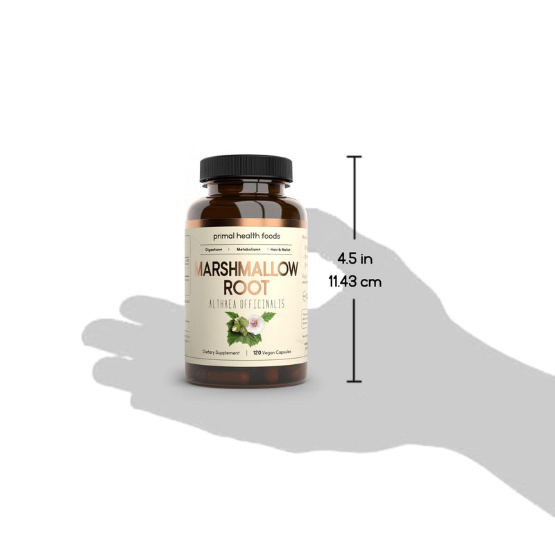 [Australia] - Organic Marshmallow Root 1000 mg 60 Servings | Digestive Support | Vegetarian, Organic, Non-GMO & Gluten Free 