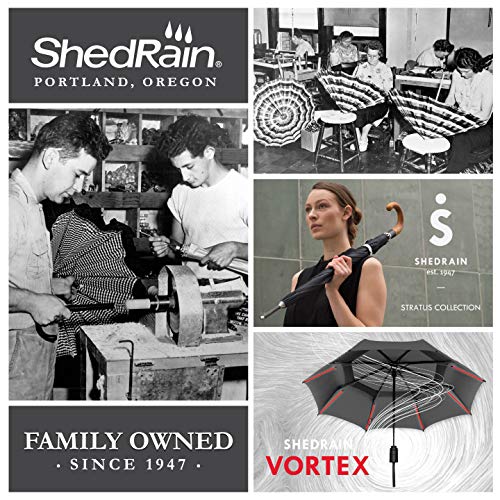 ShedRain Unbelievabrella Reverse Windproof Umbrella, Hands-Free Handle | Inverted Umbrella, Car Umbrella, 48" Arc, Double Layer Canopy, Hands-Free Design, Self-Standing Inga