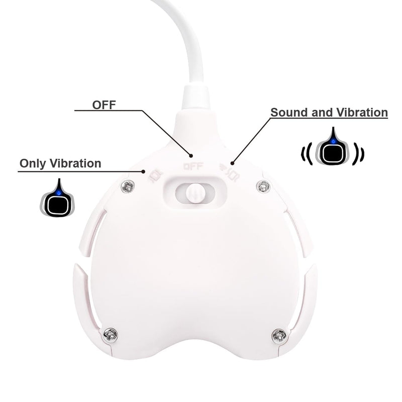 [Australia] - Bed Wetting Alarm for Boys, Girls & Older Kids for Potty Training, Stop Bedwetting with Night Guard Protection,Heart-Shaped,UBS Rechargeable White 