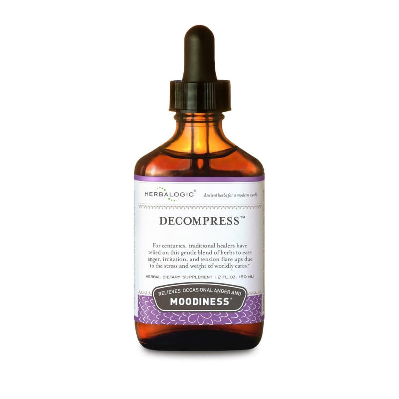 Herbalogic - Decompress Liquid Herb Drops - Promotes Emotional Well-Being and Stability, Positive Mood Support - Based on The Traditional Chinese Formula Xiao Yao San- 2 Fl. Oz. 2 Fl Oz (Pack of 1)