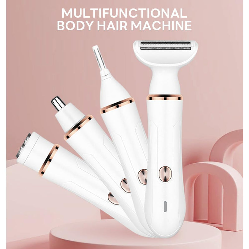 [Australia] - Bikini Trimmer for Women, 4 in 1 Electric Razors for Women, Dermave Bikini Shaver,Rechargeable Lady Trimmer for Underarm Body Leg Face 