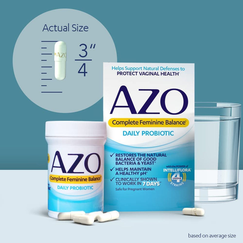AZO Bladder Control with Go-Less Daily Supplement | Helps Reduce Occasional Urgency & Complete Feminine Balance Daily Probiotics for Women