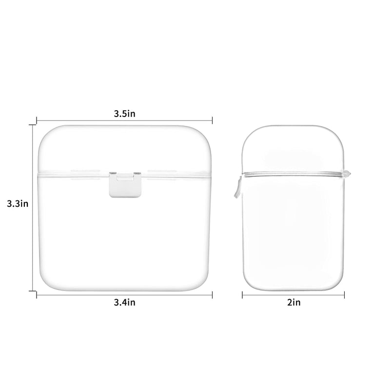 [Australia] - Accmor Pacifier Case, Pacifier Container Can Storage 2 Pacifiers, Baby Pacifier Holder Case for Travel, BPA Free,Transparent,2 Pack Transparent 
