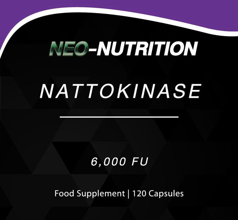 Nattokinase 120 Capsules | 500 MG 6000 FU Per Capsule | 100% Natural Vegan | Protein Enzyme from Japanese Natto | New & Improved Formula | NEO NUTRITION 120 count (Pack of 1)