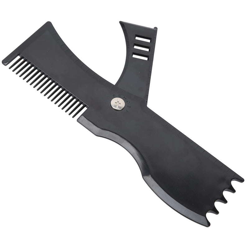 [Australia] - Adjustable Beard Shaping Tool with Comb and Styling Template, Compact Shaving Template, Beard Stencils Beard Grooming Beard Stencil, Men's Beard Shaping Stencil Twisted Beard Styling Tool 