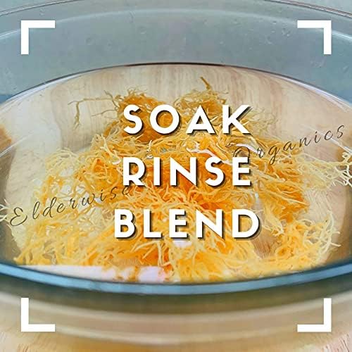Elderwise Golden Sea Moss, Raw Wildcrafted Gracilaria, 2.5oz Makes 65oz Gel | Sun-Dried Saint Lucia Sea Moss with no Added Flavors; a Simple Mineral & Vitamin Rich Choice for Homemade Recipes