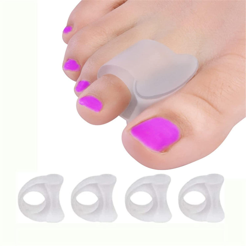 [Australia] - jinlanshop Large Toe Stretcher Toe Caps 4 Gel Toe Separators for Hallux Valgus Correction, for Overlapping Toes, Hammer Toes, Pain Relief 