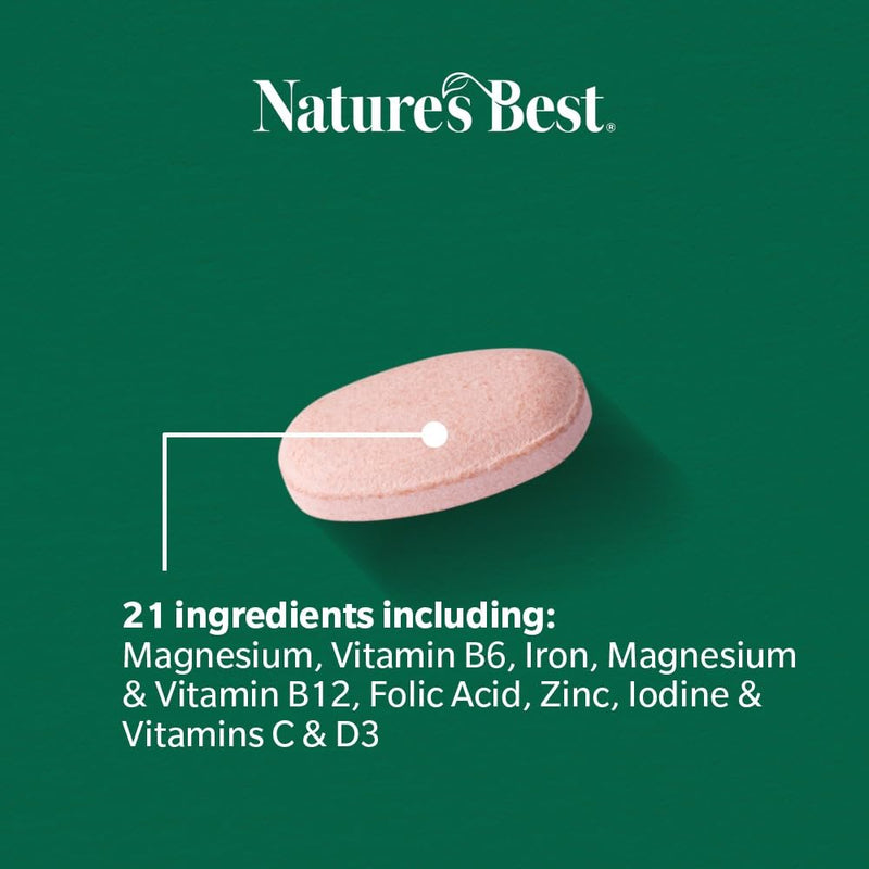 Nature's Best Multi-Max Multivitamin for Women - with Vitamin C, Zinc, Iron and More - UK Made - 120 Tablets (2 Months' Supply)
