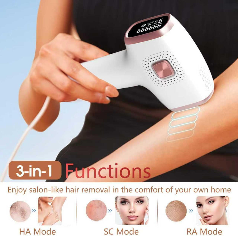 [Australia] - Laser Hair Removal, Ubroo IPL Laser Hair Removal for Women and Men, 3 In 1 At Home Hair Removal Device, Hair Removal Machine with Ice Cooling for Whole Body Use(White) 