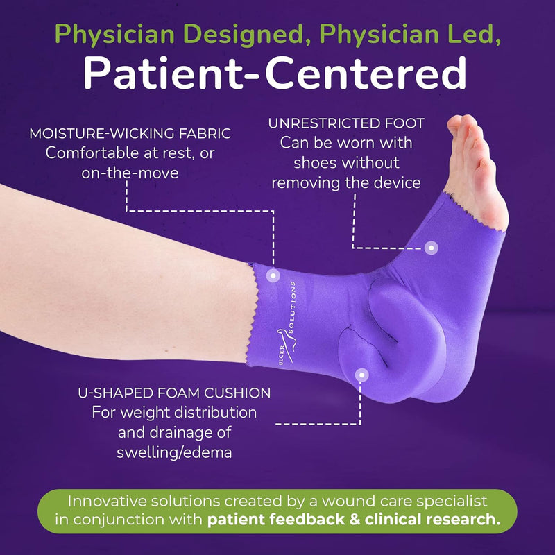 [Australia] - Ulcer Solutions Ankle Keeper, Ankle Protector for Pressure Sores, Lightweight, Stretchable Ankle Pillow, Enhanced Ankle Pads for Better Comfort and Mobility, Medium, 7.5 to 9.5 inches 