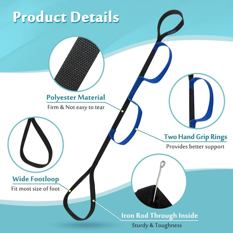 [Australia] - RMS 35 Inch Long Leg Lifter - Durable & Rigid Hand Strap & Foot Loop - Ideal Mobility Tool for Wheelchair, Hip & Knee Replacement Surgery (35 Inch Long) 