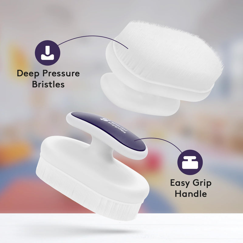 [Australia] - Special Supplies Sensory Brush Therapressure Therapy Brush for Occupational and Sensory Brushing, Stimulating, Calming Tools for Kids and Adults, Soft Flexible Bristles, Latex Free (3 Pack) 