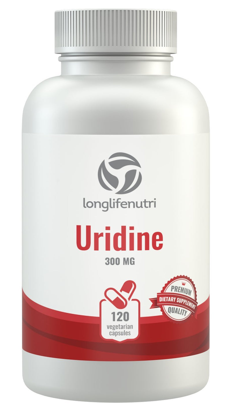 [Australia] - Uridine Monophosphate 300mg - 120 Veg Caps | Made in USA | Choline Enhancer for Brain & Memory | Supports Synapses Growth 120 Count (Pack of 1) 